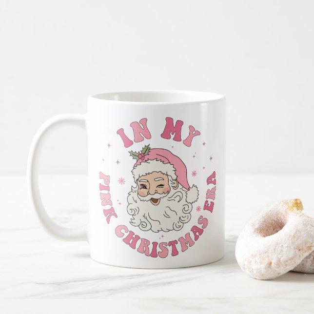 Mug Dans mon apogée rose de Noël (Avec donut)