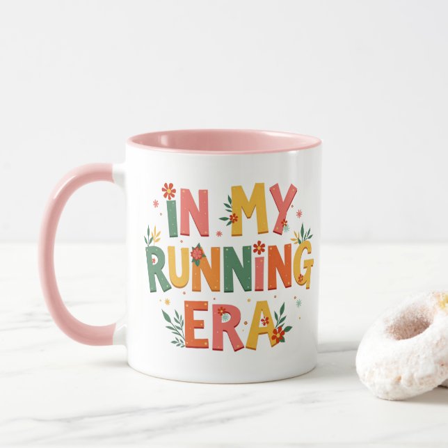 Mug Dans mon ère de course, drôle cadeau de course pou (Avec donut)