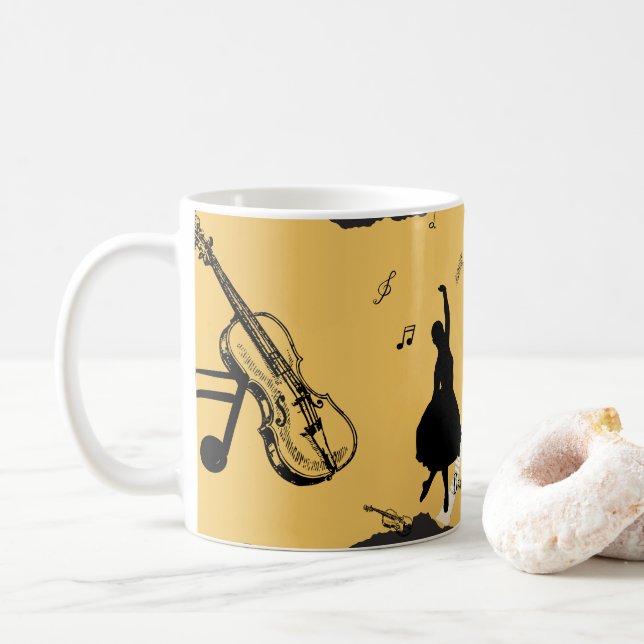 Mug Danse avec violon (Avec donut)