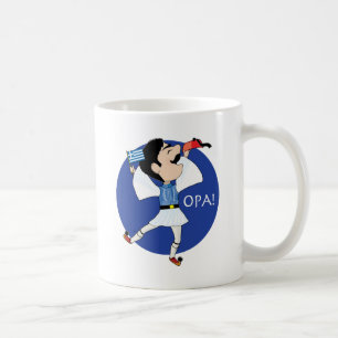 Mug Danse d'Evzone de Grec avec le drapeau OPA !