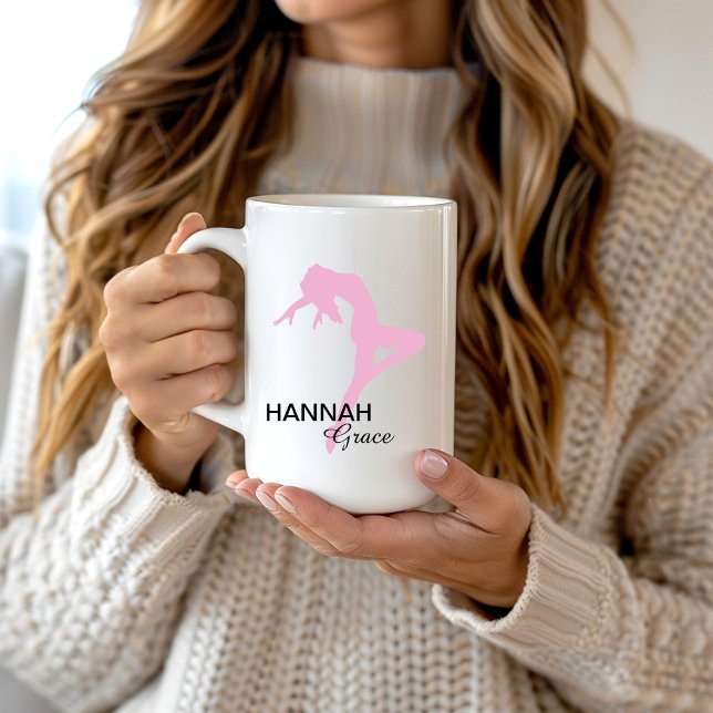 Mug Danseur de jazz rose personnalisé (Créateur téléchargé)