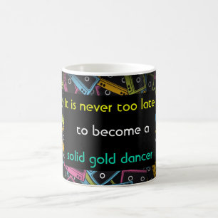 Mug danseur drôle d'or massif de bébé des années 8