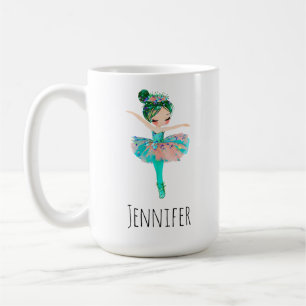Mug Danseur Rose Et Aqua Ballerina