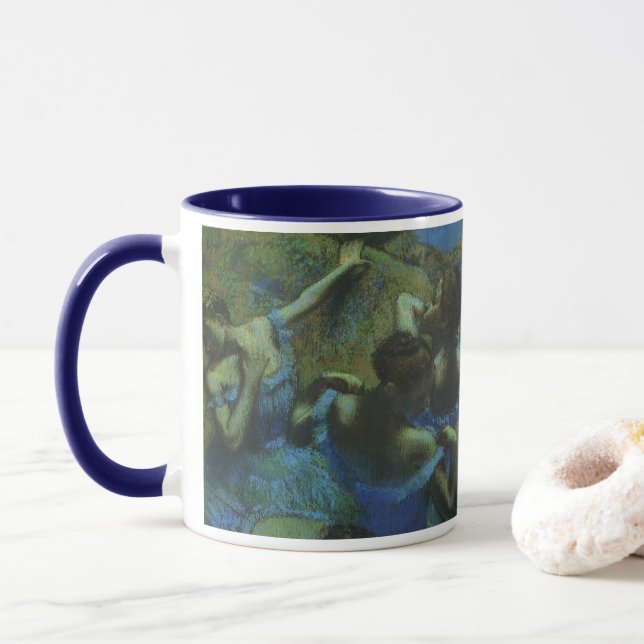 Mug Danseurs bleus par Edgar Degas, Impressionnisme Vi (Avec donut)