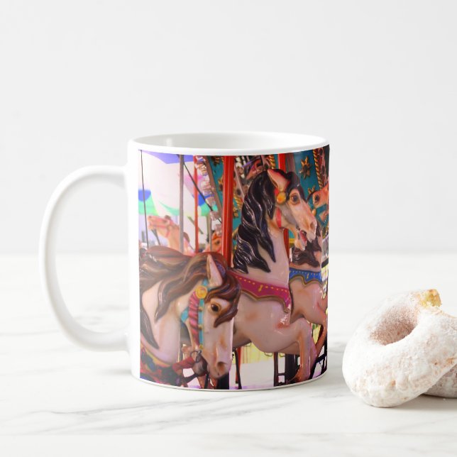 Mug Danseurs silencieux Chevaux de carrousel (Avec donut)