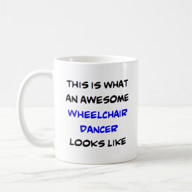 Mug danseuse en fauteuil roulant, génial (Gauche)