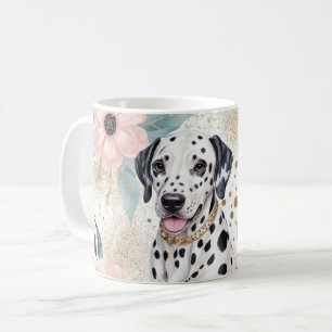Mug Dapper Élégance dalmate et florale