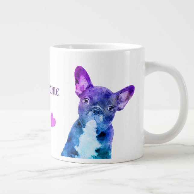 Mug d'aquarelle personnalisée Boston Terrier (Droite)