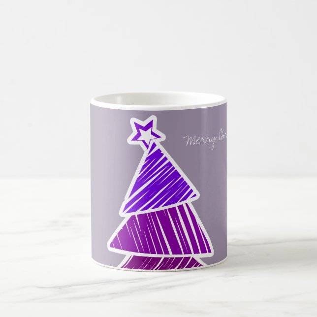 Mug d'arbre de Noël mauve (Centre)