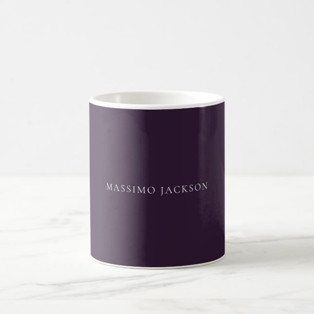 Mug Dark Purple Minimalist Plain Modern  (Centre)