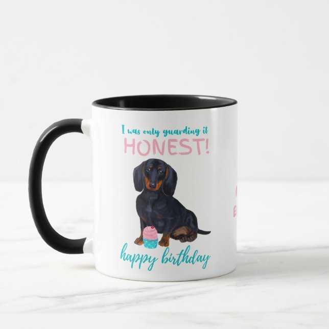 Mug Darling Dachshund Chien Funny MOM ou papas Anniver (Gauche)