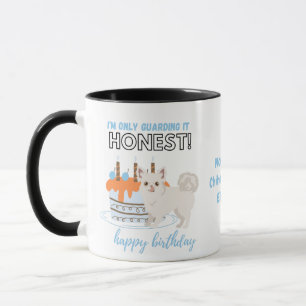 Mug Darling Longhhair White Chihuahua MOM Anniversaire