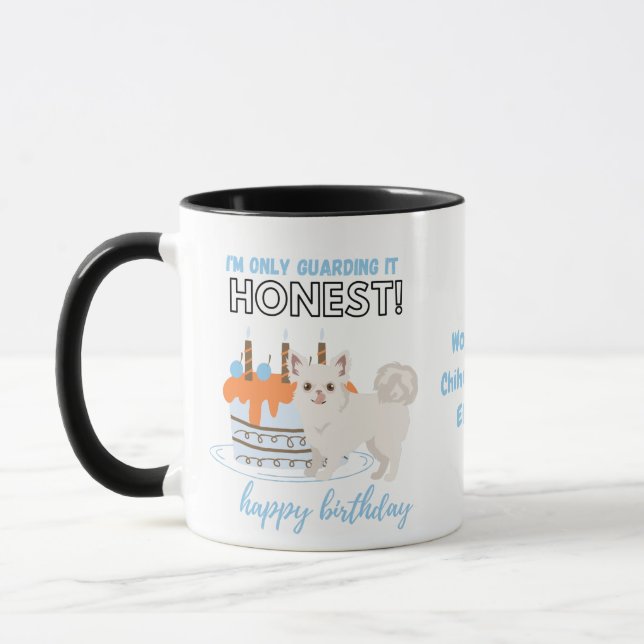 Mug Darling Longhhair White Chihuahua MOM Anniversaire (Gauche)