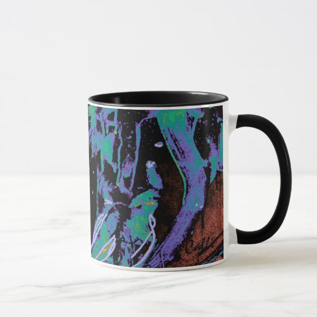 Mug d'art Abstrait avec l'étoile de Calli (Droite)