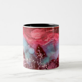 Mug d'art avec peinture du monde rouge
