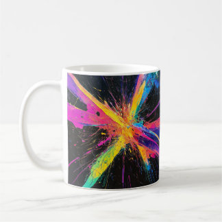 Mug d'art coloré Abstrait, Splatter Peinture Desig