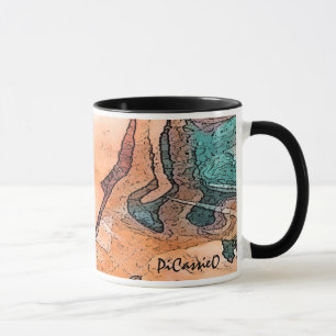 Mug d'art coloré et dépaysant avec un habillage no