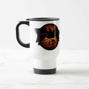 Mug d'art Corbeau Oiseau sauvage Mug de voyage Cor