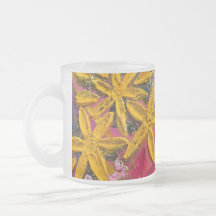 Mug d'art floral à texture 3D