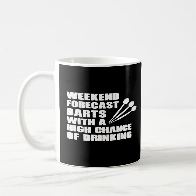 Mug Dart Funny Joueur de fléchettes Boire Week-end (Gauche)