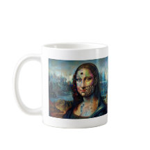 Mug d'art IA de la Joconde futuriste
