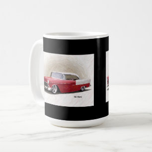 Mug d'Art numérique blanc rouge brun 1956