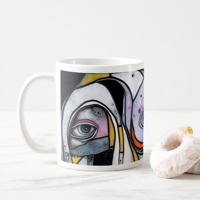 Mug d'art surréaliste par DAKimage (Avec donut)