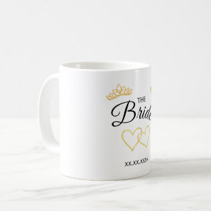 Mug Date de mariage de la mariée Design élégant