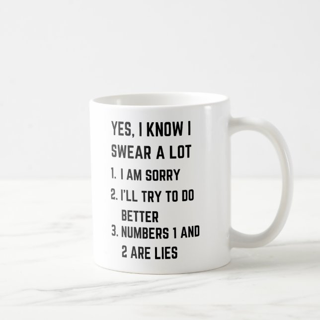 Mug d'attitude sarcastique, jurer drôle (Droite)