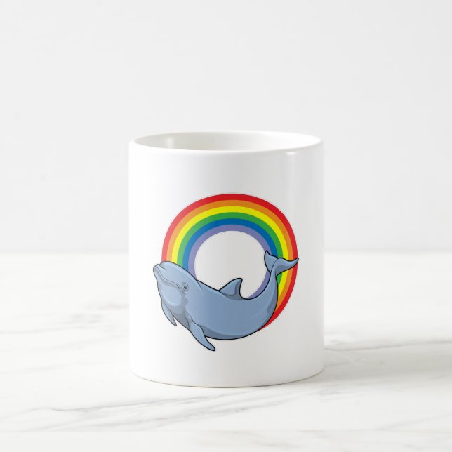 Mug Dauphin avec arc-en-ciel (Centre)