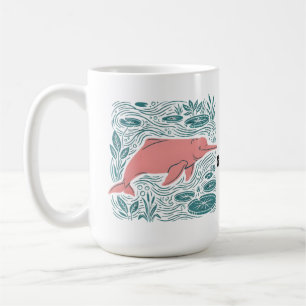 Mug Dauphin Rose de la Rivière Boto Art Animalier Mat 