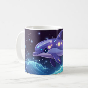 Mug dauphin Style de dessin animé vibrant Mignon Coff
