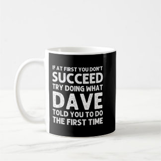 Mug DAVE Nom du cadeau Anniversaire Personnalisé Noël 