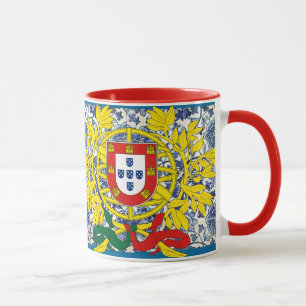 Mug d'Azulejo à la crête portugaise
