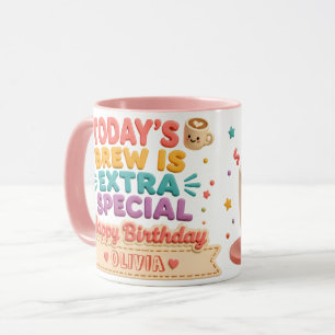 Mug de anniversaire personnalisé