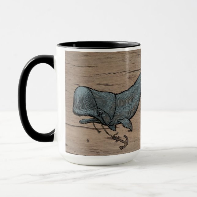 Mug de baleines et d'hibiscus 15oz (Gauche)