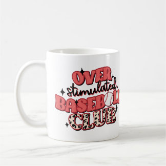 Mug de baseball personnalisé chic surstimulé