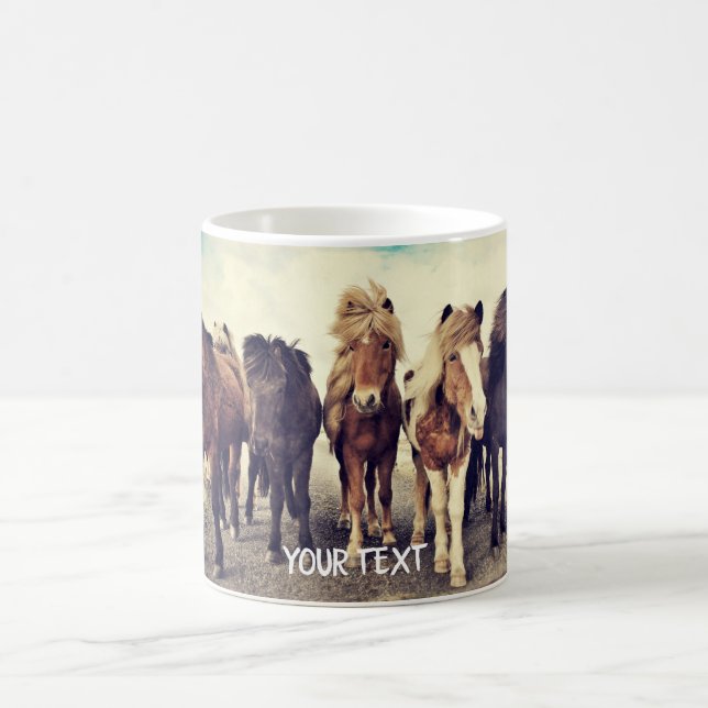 Mug De beaux chevaux sauvages (Centre)