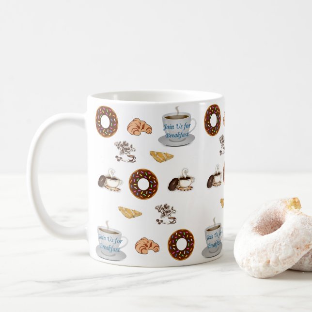 Mug de beignets de café joyeuse Mug d'anniversaire (Avec donut)