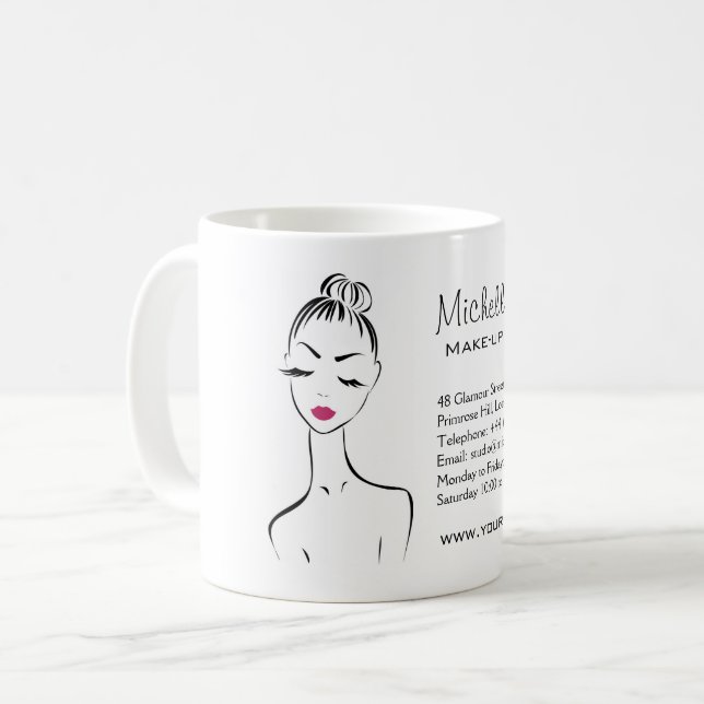 Mug De belles lèvres roses composent la marque de l'ar (Devant gauche)