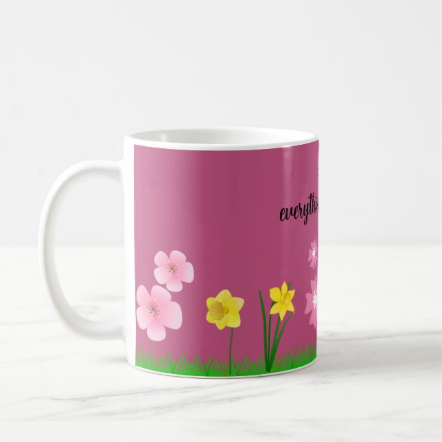 Mug De Belles Peines Spéciales À Motifs Floraux. (Gauche)