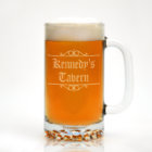 Mug de bière à barre personnelle gravée sur mesure