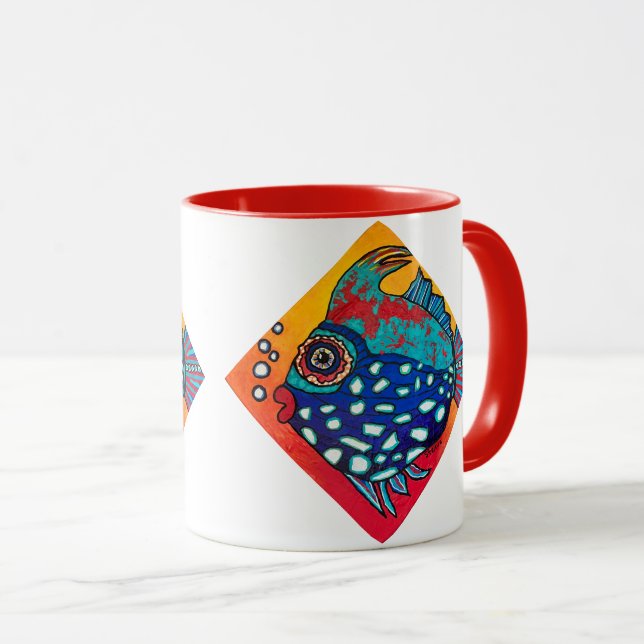 Mug de boisson "rouge" (Devant droit)