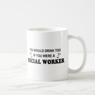 Mug De boissons assistant social trop -