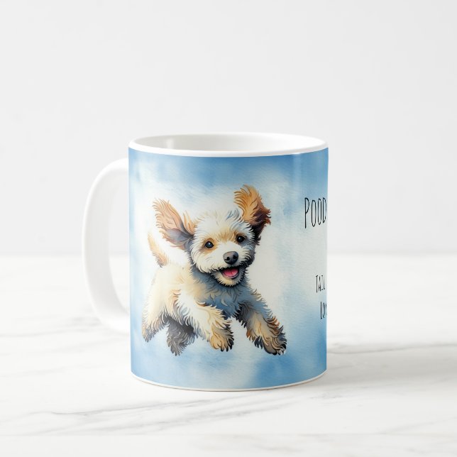 Mug de bonbons joyeux de caniche (Devant gauche)