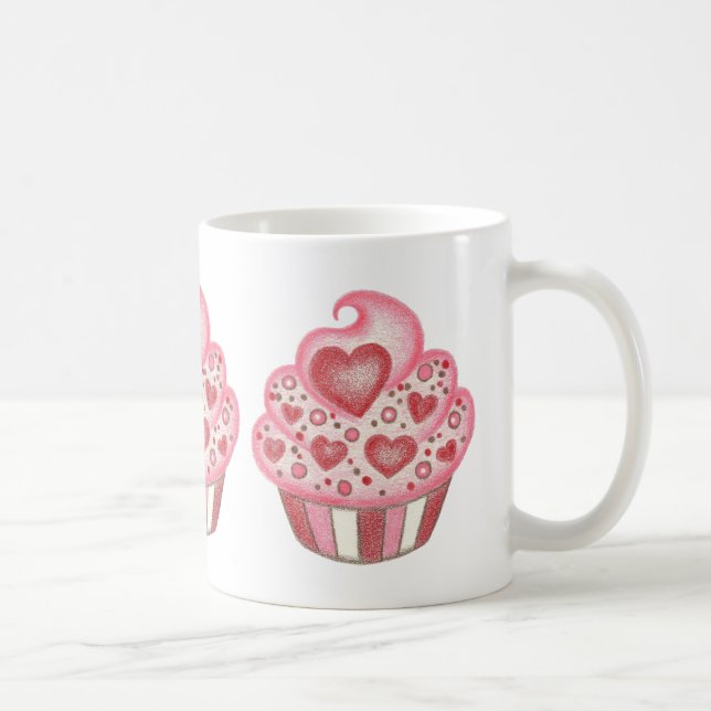 Mug de café à café à café Valentine Cupcake (Droite)