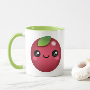 Mug de café à deux tons de canneberge Kawaii