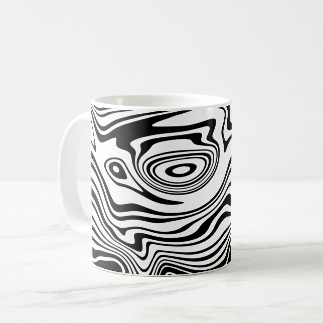 Mug de café Abstrait rayé (Devant gauche)