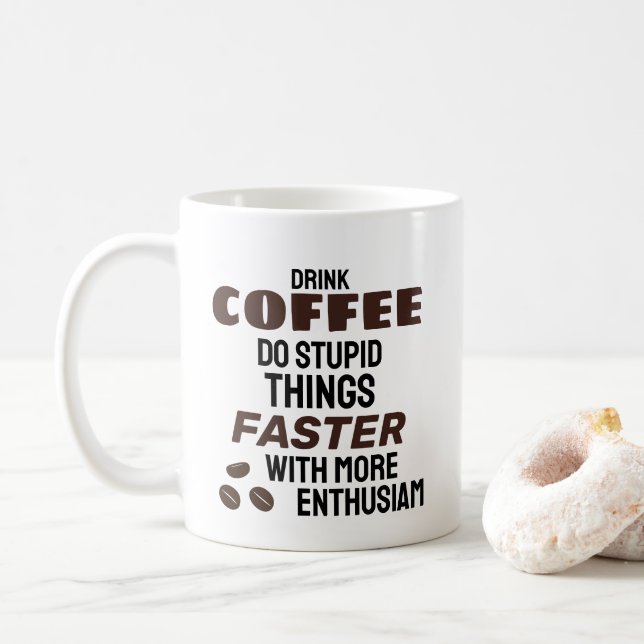 Mug de café amusant (Avec donut)