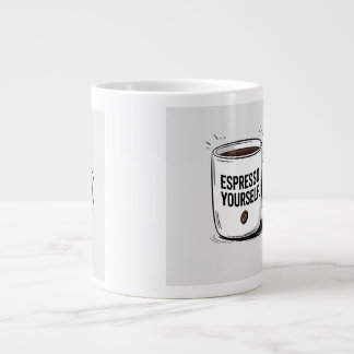 Mug de café amusant - Citation "Espresso Yourself"
